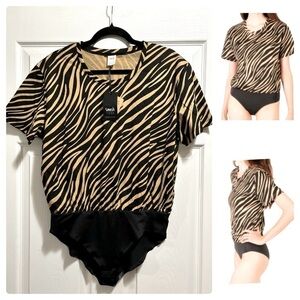 NWT Smash + Tess The Perfect Tee Bodysuit in Teresa Tiger Print Size Medium NEW